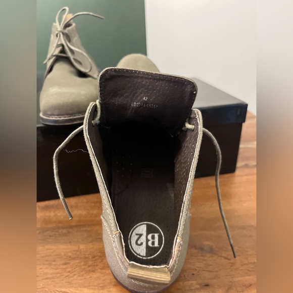 B2 (Browns) Army Green Denim Mens Dress Boots - Picture 2 of 5